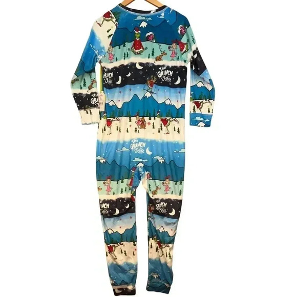 The Grinch Justice Sleep Girls NWT Multicolor Polyester One‎ Piece Sleepwear L - Picture 2 of 8